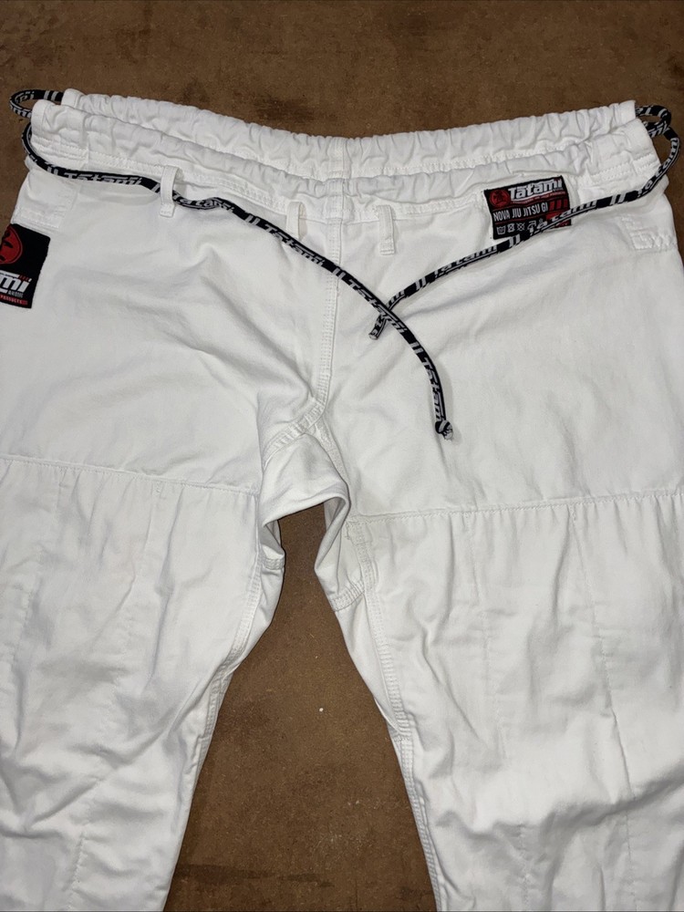 Tatami Nova Jiu Jitsu Gi Men’s Fighter Pants White Sz 40X30 Baggy MMA Wear