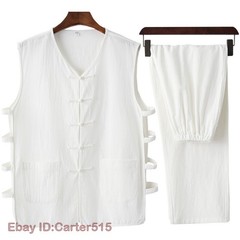 Chinese Kung Fu Tai Chi Vest Sleeveless Garment Martial Arts Wingchun Uniform