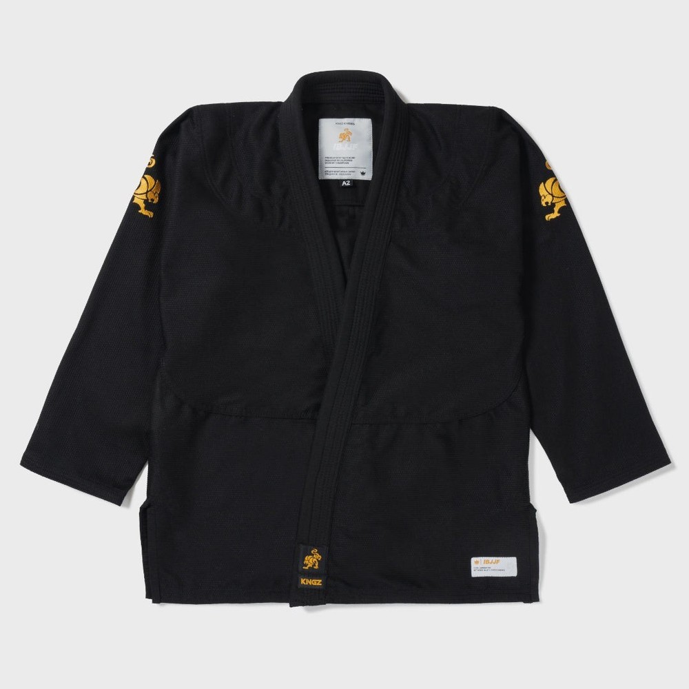 KINGZ x IBJJF Official Gi Black 450 GSM BJJ Gi | Competition Legal Kimono