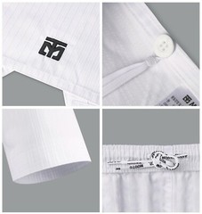 MOOTO BS4.5 Uniform 3XL-200 White V-Neck Taekwondo WT WTF Dobok (U.S.A. shipped)