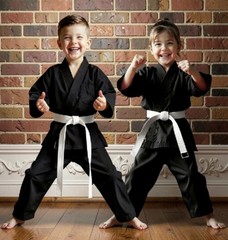 Black Karate Gi Uniform Set – Lightweight Martial Arts Apparel w/White Belt