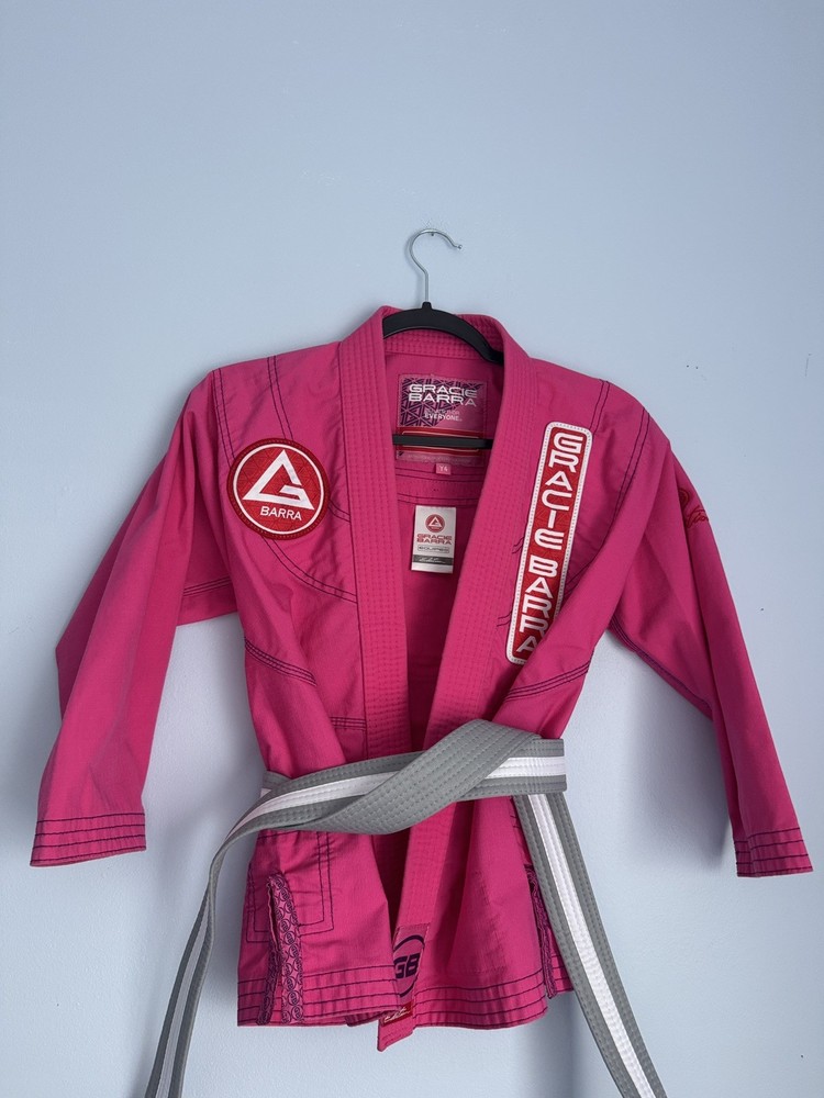 GRACIE BARRA Jiu Jitsu Gi Girls PINK Equipe GB Edition Lite Ripstop Kimono Y4