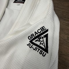 Gracie Jacket Mens Jiu-Jitsu BJJ Gi 5/180 White Official Kimono Top w/Pants Belt