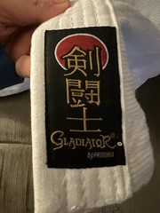 Proforce Gladiator Gi # 3, White Karate Kun Fu With Pants