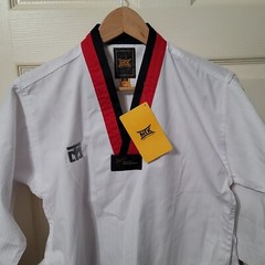 MOOTO MTX Basic Poom Uniform S2 TKD Taekwondo WT Dobok – 130 2xs (Top Only)