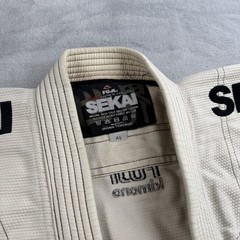 Fuji Sekai BJJ Gi Kimono Jacket White Mens A1 Brazilian Jiu Jitsu Embroidered