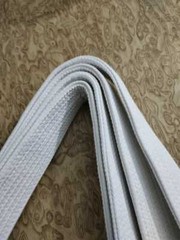 Pearl weave white brazilian jiu jitsu belts 100% cotton set of 2 belts size A2