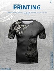 Kids Brazilian Jiu-Jitsu BJJ MMA Rashguard Shorts Set Anime Fighter DBZ