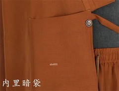 Buddhist Shaolin Monk Robe Full Set Linen Kung Fu Suit Meditation Uniforms