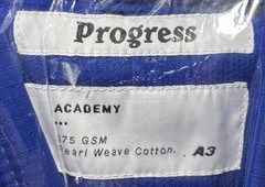 Progress Academy BJJ Gi Blue A3 Pearl Weave New w/ Belt & Bag Men’s Cut