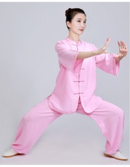 Summer Breathable Short Sleeve Kung Fu Shirts Wing Chun Training Vintage Sport
