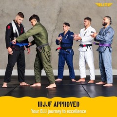 Elite Sports IBJJF Approved BJJ Belt Adult Cotton Jiu Jitsu Rank Belt Unisex