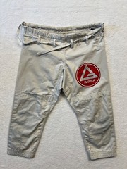Gracie Barra Gi Jiu Jitsu Pants Adult Size A0 White Equipe GB Edition MMA BJJ