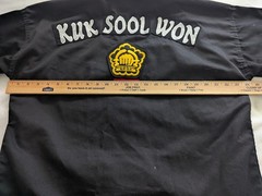 Martial Arts Robe Uniform WKSA Kuk Sool Won Korean Black Poly Cotton Size 4