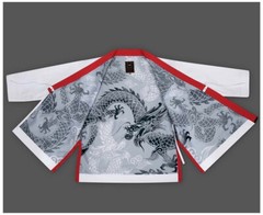 MOOTO Geum Gang Grand Master Uniform (Black-Neck) Open Uniform Instructor Dobok