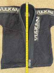 Mens Vulkan The Real Jiu Jitsu Black Top Pro A0 Fight Wear Cotton Jacket & Pants