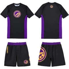 Shoyoroll Citrine Competitor SS Rashgaurd and Shorts XL Set New Nogi Jiu Jitsu