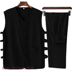 Chinese Kung Fu Tai Chi Vest Sleeveless Garment Martial Arts Wingchun Uniform