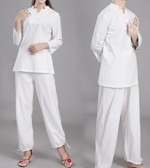 Womens Martial Arts Wushu Tai Chi Yoga Set Kung Fu Suit Pants Top casual clothes