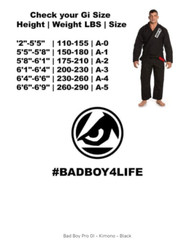New Bad Boy Gi Kimono Classic Pro White BJJ Jiu Jitsu A3 A4 A5 made in BRAZIL