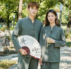 Chinese KungFu Tang fu Unisex Tai Chi Uniforms Clothing YOGA Fitness Zen Clothes
