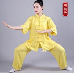 Summer Women Cotton Tai Chi Uniform Kung Fu Suit Martial Arts Wing Chun Clothes