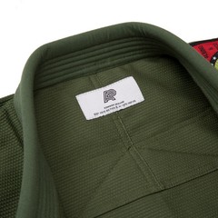 Albino and Preto Fundamental Olive Reserve Gi JIU JITSU Kimono 450 GSM