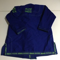 Fuji Suparaito Jiu Jitsu Gi Kimono Blue Size C0 Martial Arts Uniform