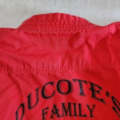 Adult Red Pullover Karate Gi Top Family Karate Club Graphic Bold Look
