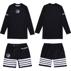 Shoyoroll Batch #109 Ataque Rash Guard LS & Training Fitted Shorts BJJ Jiu Jitsu