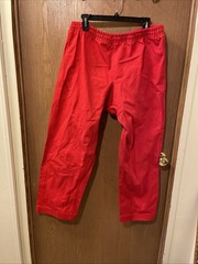 Martial Arts Pants Red Sz4/180 Gi Elastic/String Wst Crotch Gusset, Heavy Weight