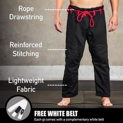 BJJ GI for Men IBJJF Kimono BJJ Jiujitsu GIS W/Preshrunk Fabric & Free Belt (…