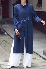 Vintage Women Chinese Tang Suit Tai Chi Coat Top Martial Arts Kung Fu Uniform