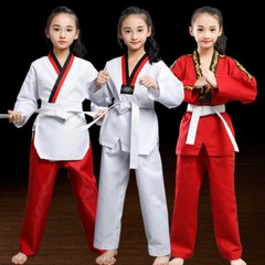 White Taekwondo Uniforms Karate Judo Taekwondo Clothes Children Adult Unisex