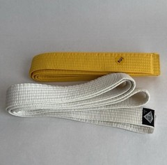 Century White & Black Martial Arts Uniform Size 2 With White & Yellow Belts