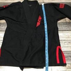 Elite Sports Gi BJJ Ju Jitsu MMA Size C1 Youth Black Red Top Only