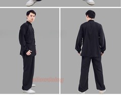 Unisex Cotton Kung Fu Tai Chi Uniform Morning exercise martial arts Clothes Suit