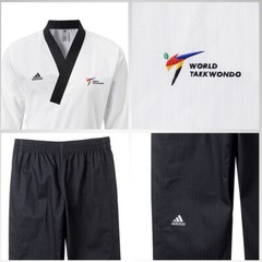 Kukkiwon Adidas Adi Club Taekwondo Poomsae Uniform Gi Dobok TKD Approved Male