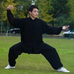 Men Women Tai Chi Suit Kung Fu Shirt Pants Chinese Wushu Uniform Martial Arts AU
