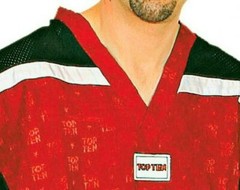 TOP TEN KICKBOXING ULTRALIGHT MESH 1605R RED BLACK outfit GI DOBAK Uniform IKF