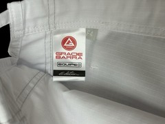 Gracie Barra Equipe Edition Pants Womens F4 White Ripstop Jiu Jitsu Kimono NWOT