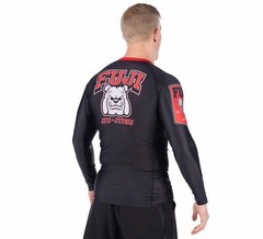 Fuji Bull Dog MMA BJJ Jiu Jitsu LongSleeve Long Sleeve LS Rashguard – Black Red