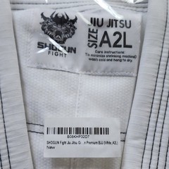 SHOGUN Fight Jiu Jitsu Gi Ultra Light 'Kanji’ White IBJJF Legal 350gsm Cotton