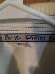 SBG Gi Youth Child White Blue Straight Blast Gym Jiujitsu Gym Complete Set C1 C2