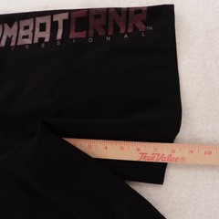 Combat CRNR MMA Shorts Men 30 Black Big Logo Print Professional Jiu Jitsu Trunks