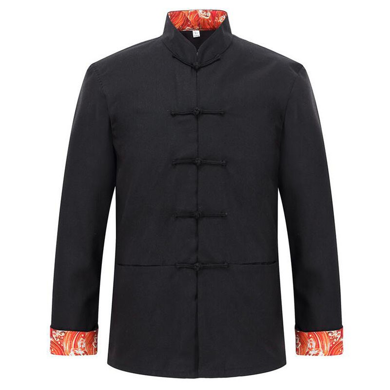 Mens Traditional Chinese Tang Suit Coat Jacket Kung Fu Wingchun Uniform Tops New