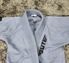 Elite Sports Gi Top Youth C00 Gray BJJ Brazilian Jiu Jitsu Martial Arts Uniform