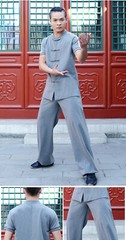 Martial arts leader’s new martial arts suit men’s spring autumn short sleeve