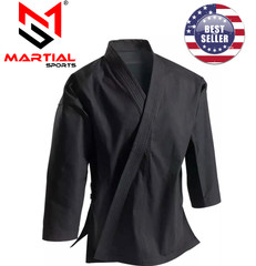 Martial Sports Heavyweight Karate Gi – Black – 100% Cotton – Free Shipping