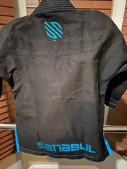 SANABUL Jiu Jitsu Blue Neo Gi Kimono „TOP ONLY” Size KO Child Small New w Tags
